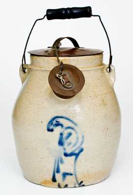 1 Gal. Stoneware Batter Pail with Bird Decoration