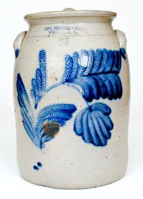 3 Gal. SIPE, NICHOLS & CO. / WILLIAMSPORT, PA Stoneware Lidded Jar with Bold Decoration