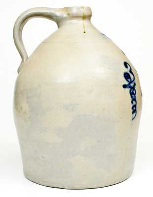 3 Gal. S. HART / FULTON Stoneware Jug with Bird Decoration