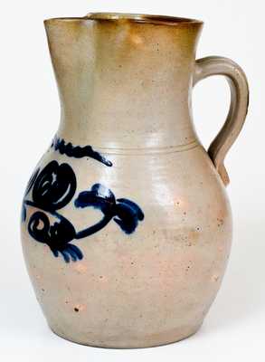 2 Gal. Stoneware Pitcher with Bold Decoration att. Smith & Day, Norwalk, CT