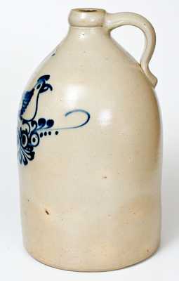 5 Gal. HAXSTUN, OTTMAN & CO. / FORT EDWARD, NY Stoneware Bird Jug