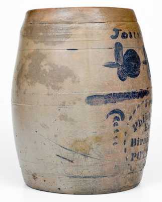 Very Rare Philip Eiler / East Birmingham Pottery Keg Inscribed 