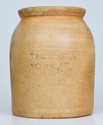 Very Rare PFALTZGRAFF Stoneware Demuth s Snuff Jar / Lancaster, PA