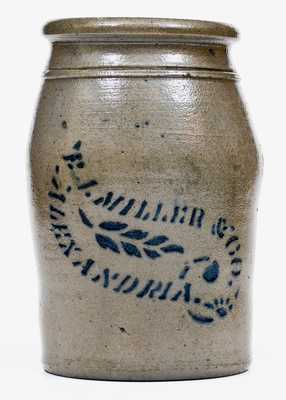 E. J. MILLER & CO. / ALEXANDRIA, VA Stoneware Canning Jar