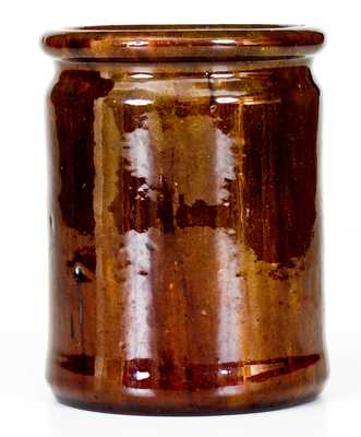 JOHN BELL, Waynesboro, PA, Small-Sized Redware Jar with Manganese Glaze