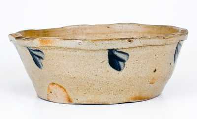 Baltimore Stoneware Milkpan with Cobalt Decoration