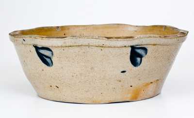 Baltimore Stoneware Milkpan with Cobalt Decoration