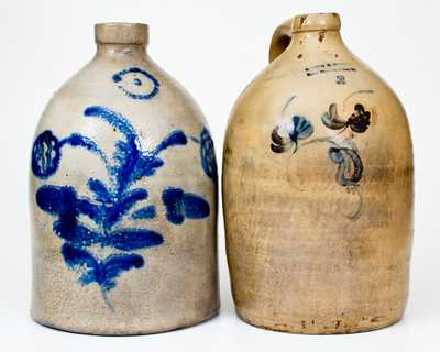 Lot of Two: 2 Gal. Northeastern U.S. Marked Stoneware Jugs