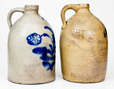 Lot of Two: 2 Gal. Northeastern U.S. Marked Stoneware Jugs