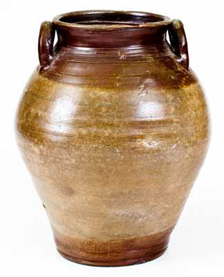 2 Gal. BOSTON Stoneware Jar with Iron-Oxide Dip att. Frederick Carpenter, c1805