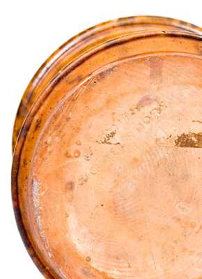 W. SMITH / WOMELSDORF Redware Flowerpot w/ Manganese Decoration