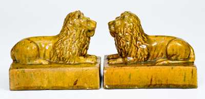 Unusual Pair of Lion Figures, CHICAGO, IL