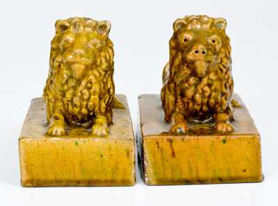 Unusual Pair of Lion Figures, CHICAGO, IL