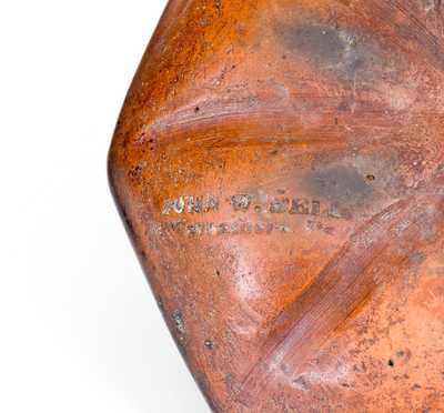 Lot of Two: Redware Plates incl. JOHN W. BELL / WAYNESBORO, PA Example