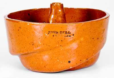 Small-Sized JOHN BELL / WAYNESBORO Redware Cake Mold