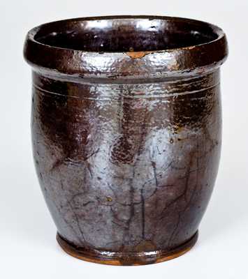 Small W. SMITH / WOMELSDORF Redware Jar with Manganese Glaze