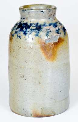 JOHN BELL / WAYNESBORO Stoneware Canning Jar with Sponged Cobalt Decoration