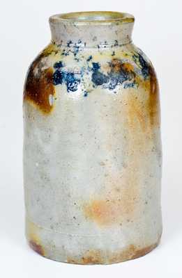 JOHN BELL / WAYNESBORO Stoneware Canning Jar with Sponged Cobalt Decoration
