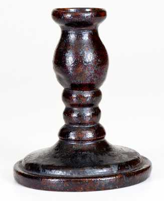 Rare George Ohr, Biloxi, MS Art Pottery Candlestick