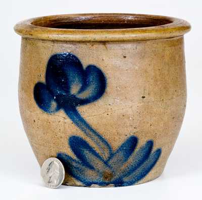 Small-Sized D. P. Shenfelder, Reading, PA, Stoneware Jar with Floral Decoration