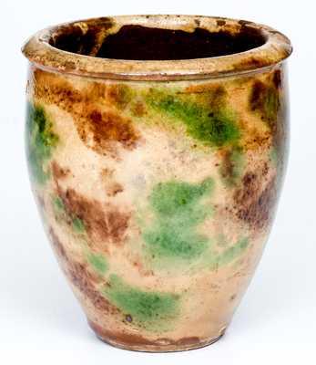 S. BELL & SON / STRASBURG, VA Multi-Glazed Redware Jar