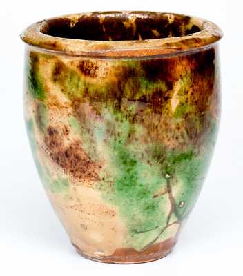 S. BELL & SON / STRASBURG, VA Multi-Glazed Redware Jar