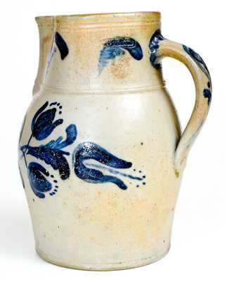 Outstanding JOHN BELL / WAYNESBORO Stoneware Pitcher with Floral Decoration