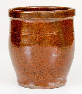 Rare UPTON M. BELL / WAYNESBORO, PA Glazed Redware Cream Jar