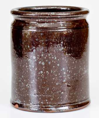 Small-Sized JOHN BELL, Waynesboro, PA Redware Jar with Manganese Glaze