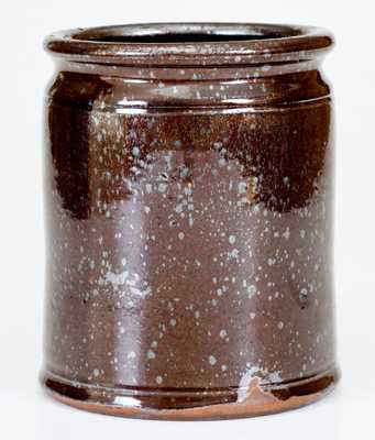 Small-Sized JOHN BELL, Waynesboro, PA Redware Jar with Manganese Glaze