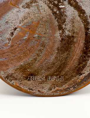 Small-Sized JOHN BELL, Waynesboro, PA Redware Jar with Manganese Glaze