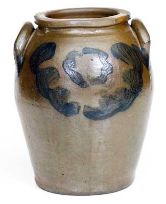 James River, Virginia Stoneware Jar with Cobalt Decoration