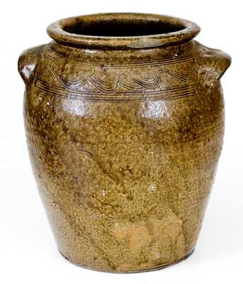 2 Gal. Catawba Valley, NC Stoneware Jar with Combed Decoration