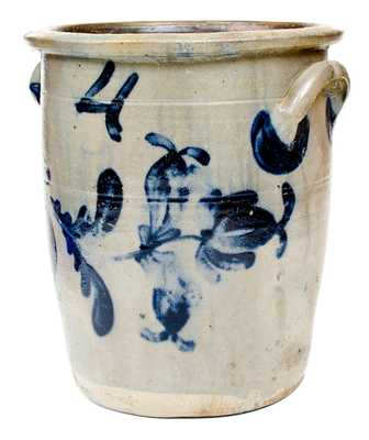 4 Gal. Stoneware Jar with Floral Decoration att. Beaver, PA