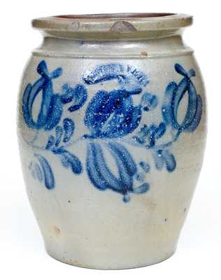 2 Gal. J. WEAVER, Beaver, PA Stoneware Jar with Floral Decoration