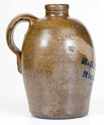 Unusual One-Quart E. B. TAYLOR / Richmond, VA Stoneware Jug