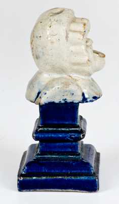 Unusual Stoneware Woman s Head Pie Whistle