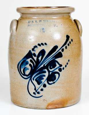 E. & L. P. NORTON / BENNINGTON, VT Stoneware Jar with Floral Decoration