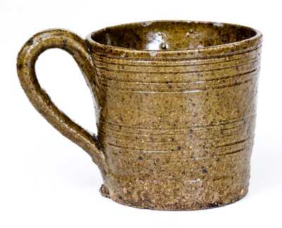 Unusual Alkaline-Glazed Stoneware Mug, probably South Carolina