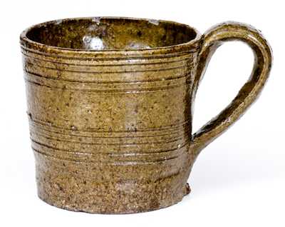 Unusual Alkaline-Glazed Stoneware Mug, probably South Carolina