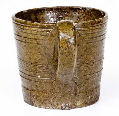 Unusual Alkaline-Glazed Stoneware Mug, probably South Carolina