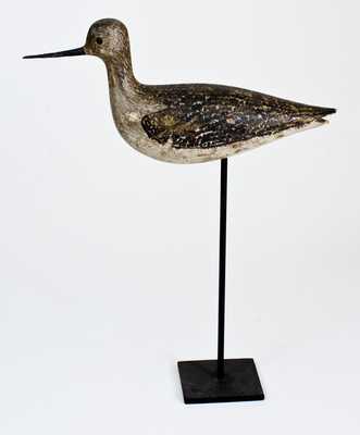 Outstanding George Boyd Shorebird / Yellowlegs Decoy, NH c1900