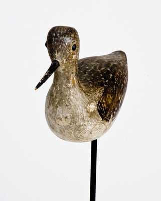 Outstanding George Boyd Shorebird / Yellowlegs Decoy, NH c1900