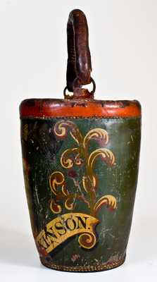 1815 American Leather Fire Bucket, probably Boston origin