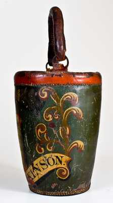 1815 American Leather Fire Bucket, probably Boston origin