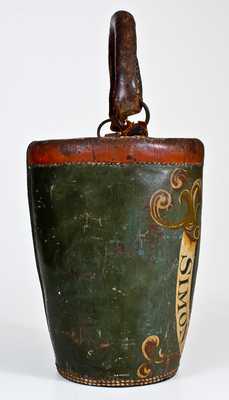 1815 American Leather Fire Bucket, probably Boston origin