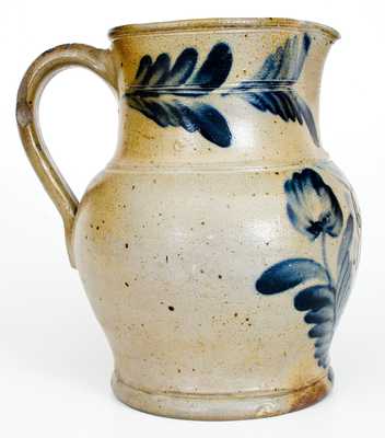 Rare and Important Remmey, Philadelphia Stoneware Presentation Pitcher w/ Occupational Shaving Mug