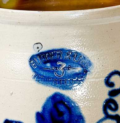 Very Rare 3 Gal. BURGER & LANG / ROCHESTER, NY Stoneware Water Cooler