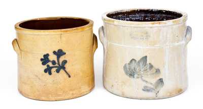 Two A.E. SMITH / MANUFACTURERS, / 38 Peck Slip, N.Y. Stoneware Crocks