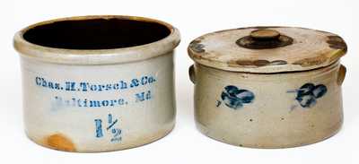 Lot of Two: Baltimore Stoneware Cake Crocks